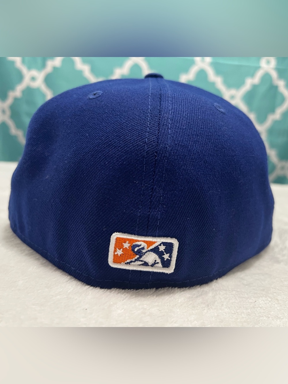 New Era Durham Bulls Blue 59FIFTY Fitted Hat with embroidered Bulls logo - Picture 7 of 12